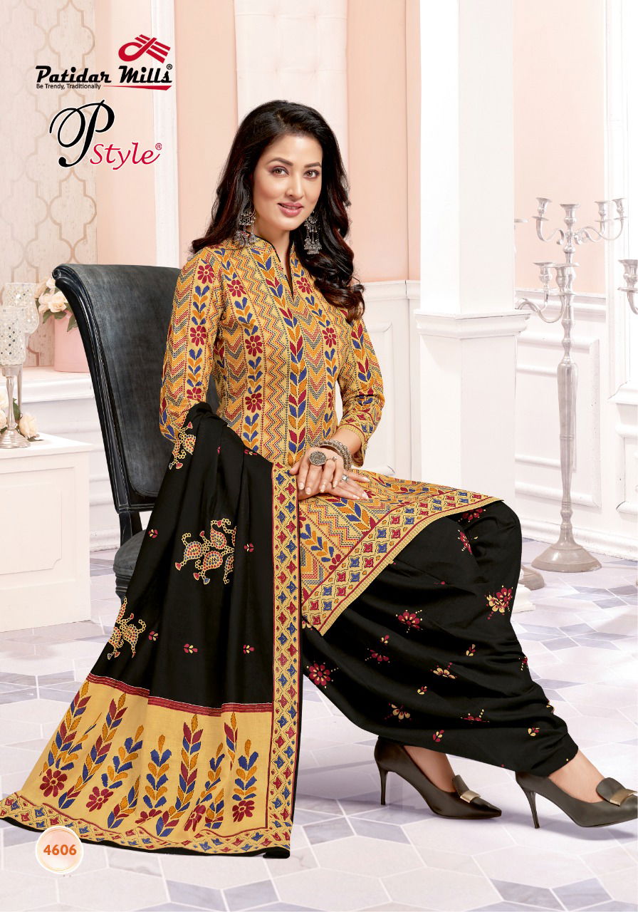 Patidar P Style 46 Cotton Casual Daily Wear Printed Dress Material Collection